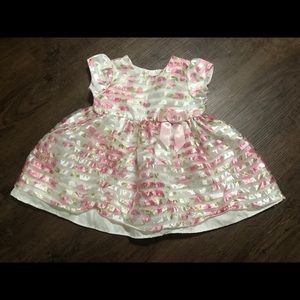 Baby Formal Dress Pink Shimmery Stripe Girl’s 12M